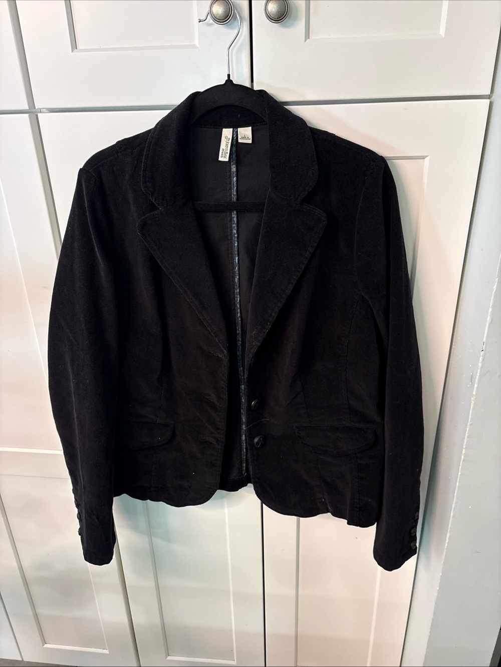 St. John's Bay Black Corduroy Blazer Jacket